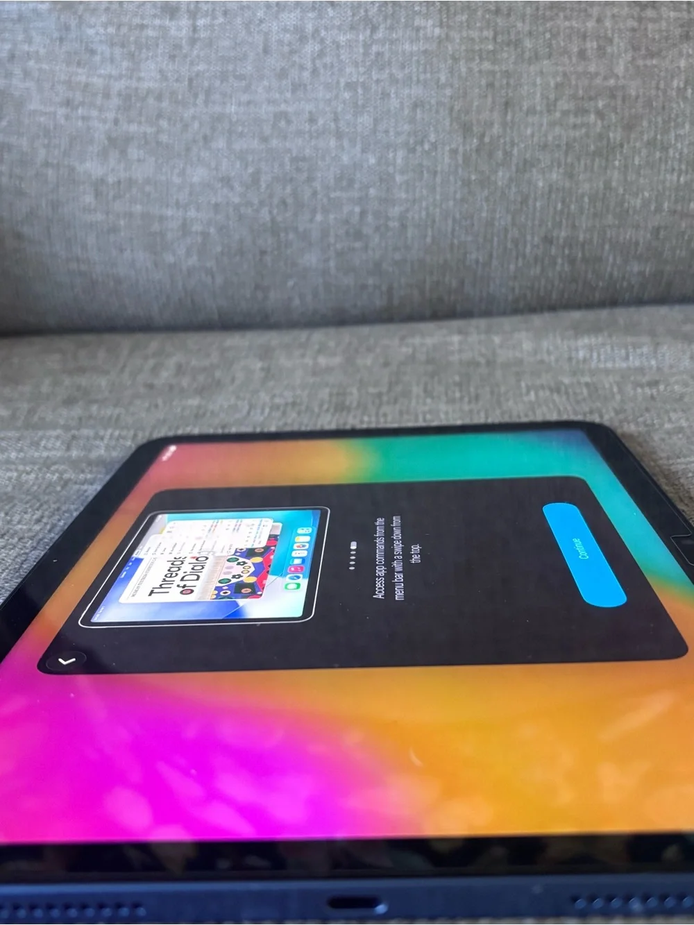 Apple Tablet Screen Protector with Blue Trim